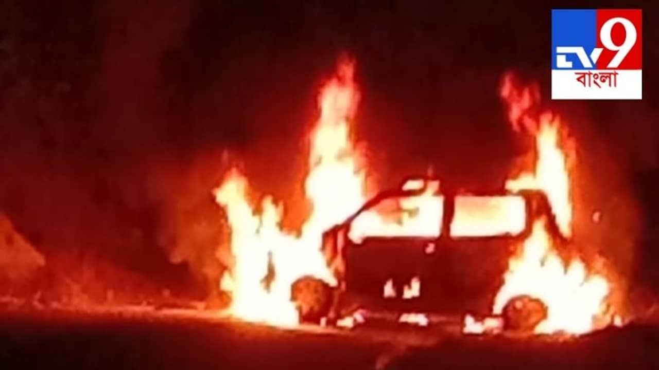 পাহাড় থেকে পিকনিক সেরে ফেরার পথে গাড়িতে ভয়াবহ আগুন, মৃত এক