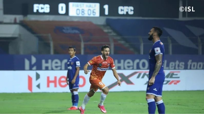 ম্যাচের ৯ মিনিটে এফসি গোয়াকে (FC Goa) সমতায় ফেরান জর্জ ওর্টিজ।