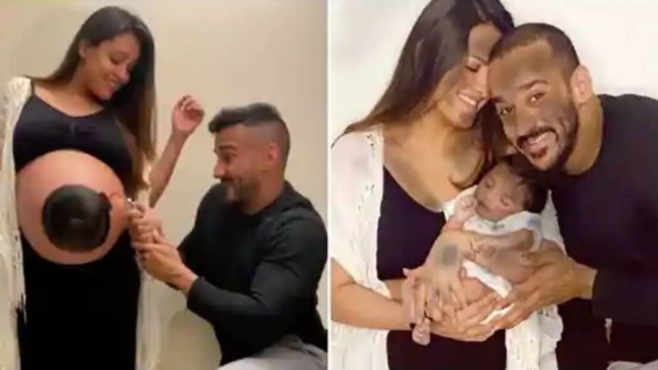 বেবিবাম্পে বিস্ফোরণ, অভিনব কায়দায় ছেলের প্রথম ছবি প্রকাশ্যে আনলেন অনিতা-রোহিত