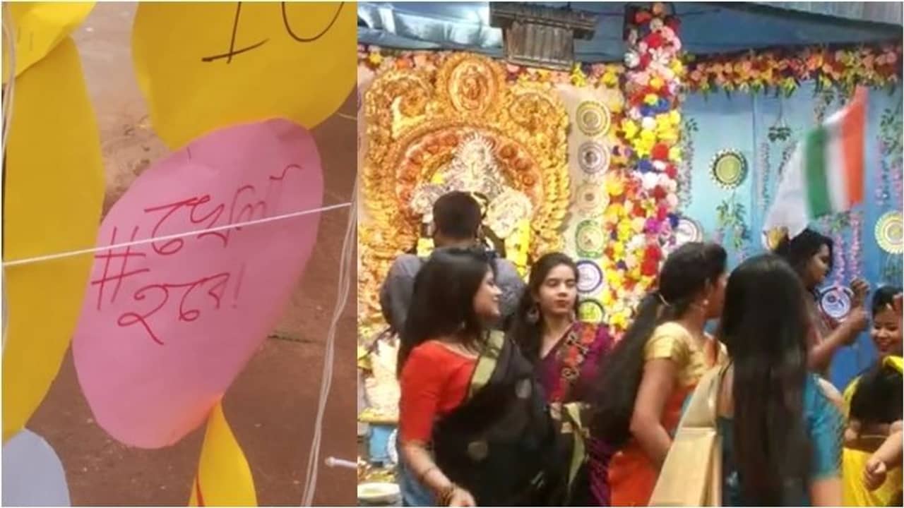 খেলা হবে গান চালিয়ে উদ্দাম নাচ পড়ুয়াদের, পোস্টার কলকাতা বিশ্ববিদ্যালয়েও