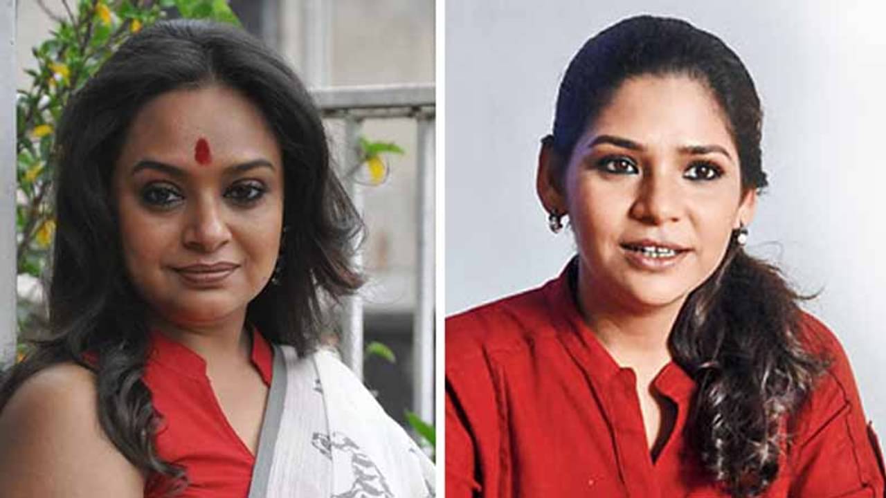 ব্রিগেডে সশরীরে উপস্থিত না থেকেও লাল স্লোগানে নস্ট্যালজিক দুই অভিনেত্রী