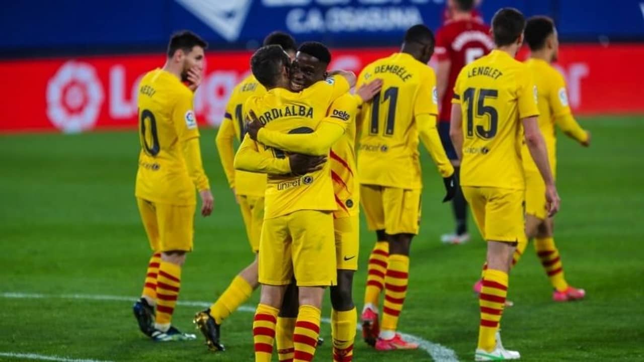 ওসাসুনাকে হারিয়ে দ্বিতীয় স্থানে বার্সেলোনা