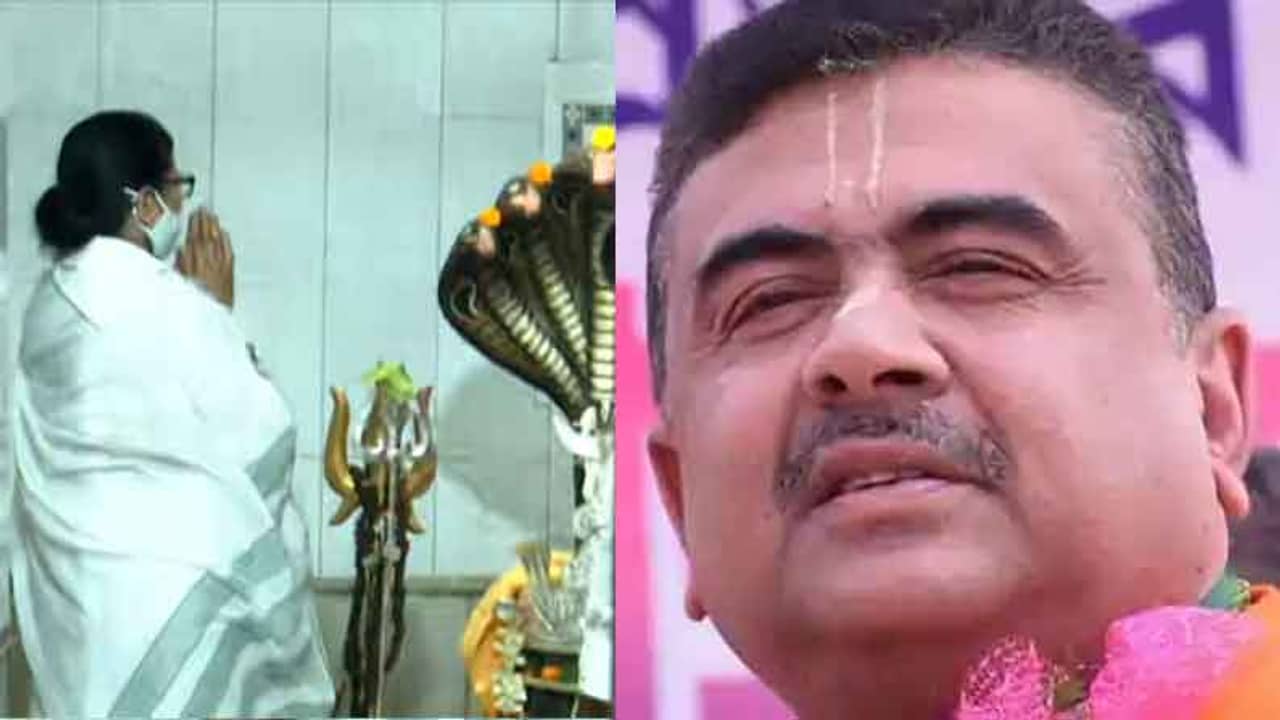 নন্দীগ্রামের মাটিতে দাঁড়িয়ে ভুল মন্ত্র পাঠ করেছেন মমতা, শুভেন্দু মোবাইলে চালালেন রেকর্ডিং
