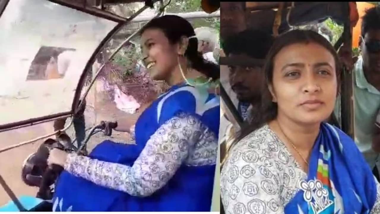 ভোটের আগে মাটির মানুষ, টোটো চালিয়ে জনসংযোগ তৃণমূল প্রার্থীর