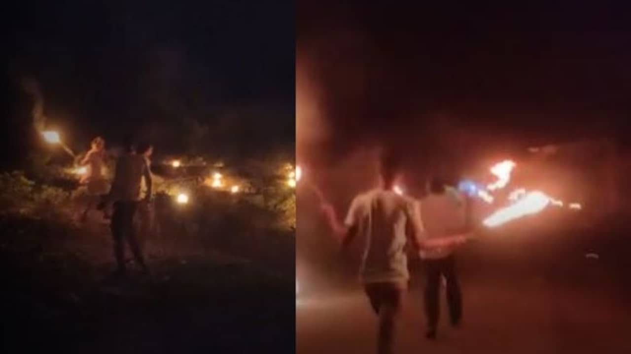 গো করোনা গো-র পর এ বার ভাগ করোনা ভাগ, সংক্রমণ রুখতে মশাল হাতে মিছিল গ্রামে