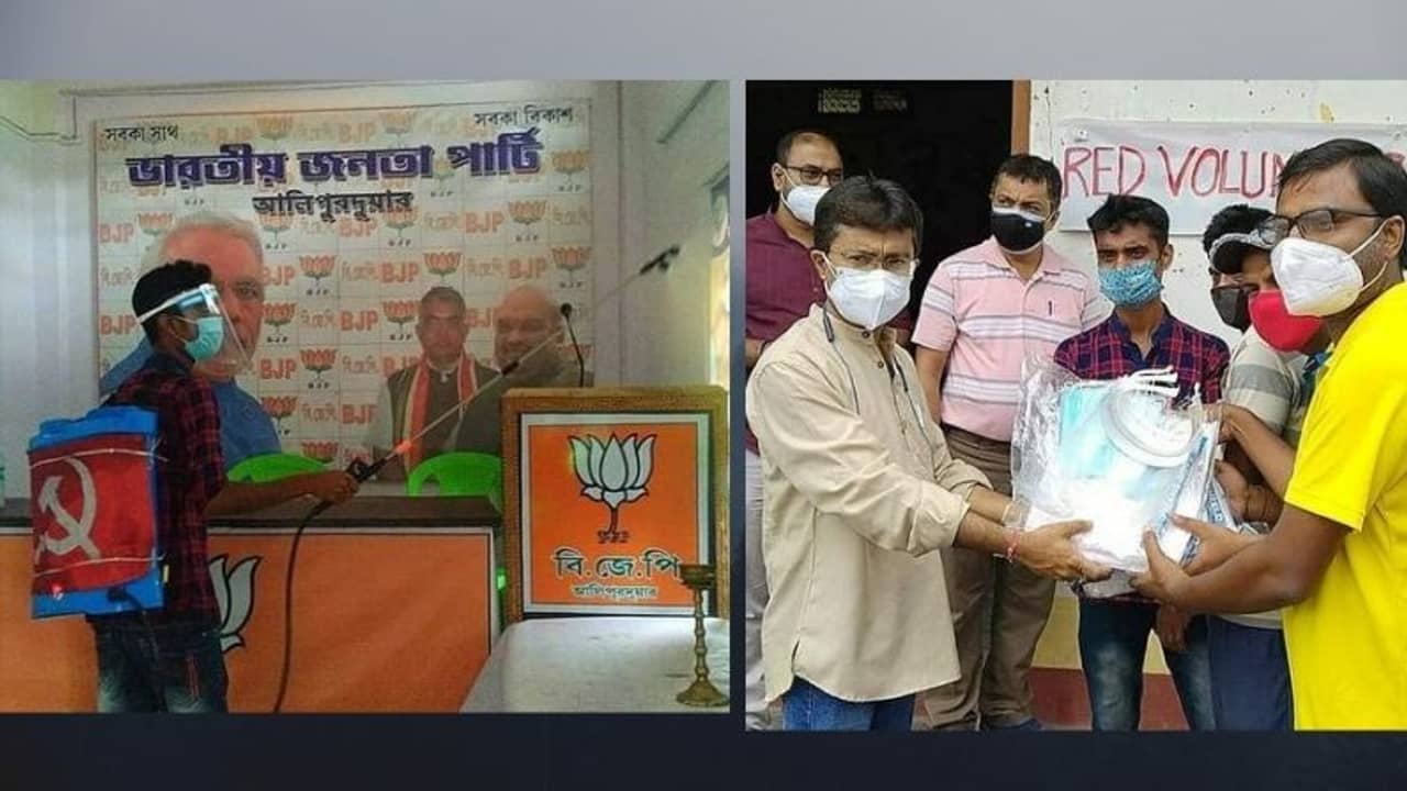 রেড ভলিন্টিয়ার্সদের পাশে বিজেপি বিধায়ক! করোনাকালে অন্য ছবি আলিপুরদুয়ারে