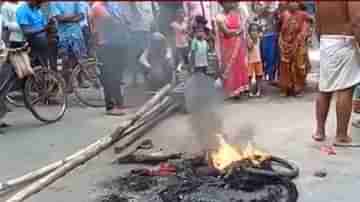 বিজেপি কর্মী খুনের প্রতিবাদে ফের উত্তপ্ত ভাটপাড়া, টায়ার পুড়িয়ে প্রতিবাদ