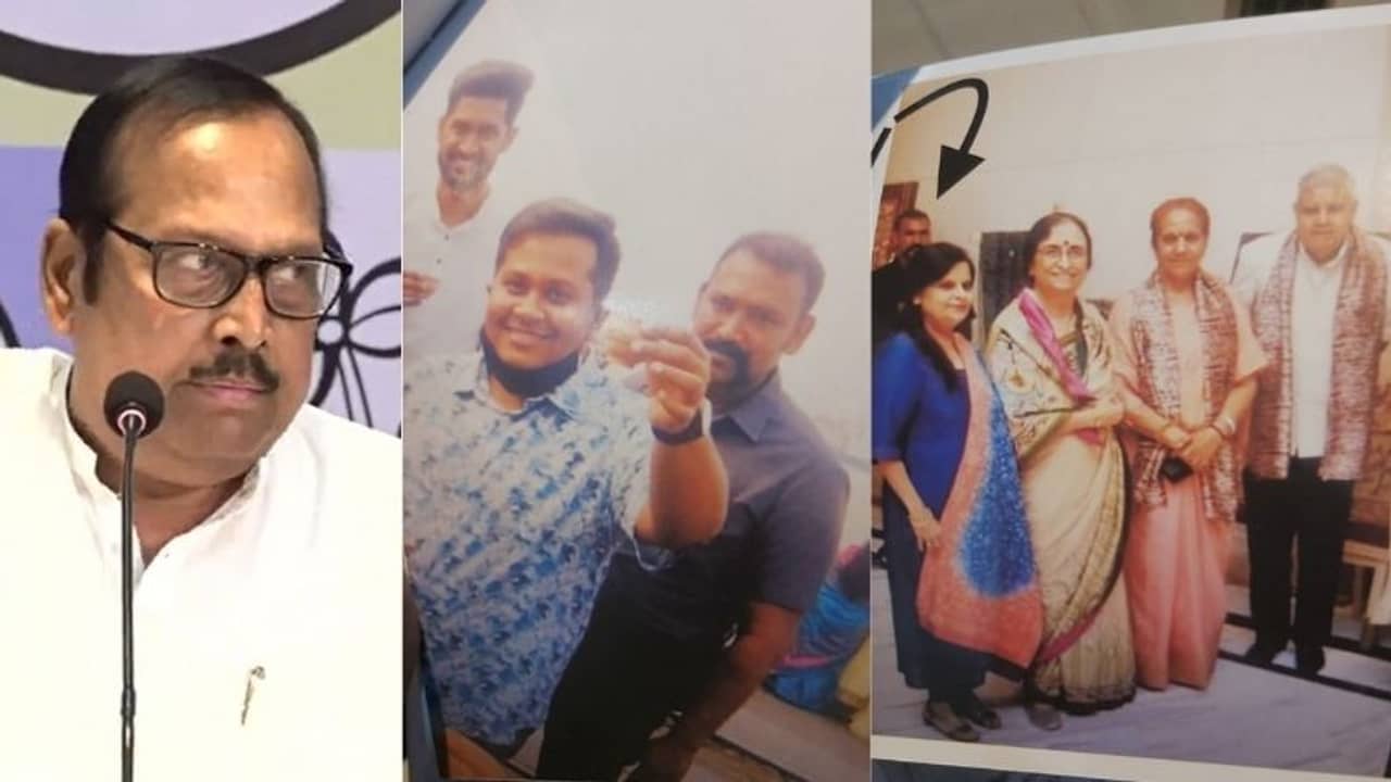 ধনখড়ের ছবিতে দেবাঞ্জনের দেহরক্ষী! মাঝে মধ্যে খাম-টাম যেত, বিস্ফোরক দাবি তৃণমূলের