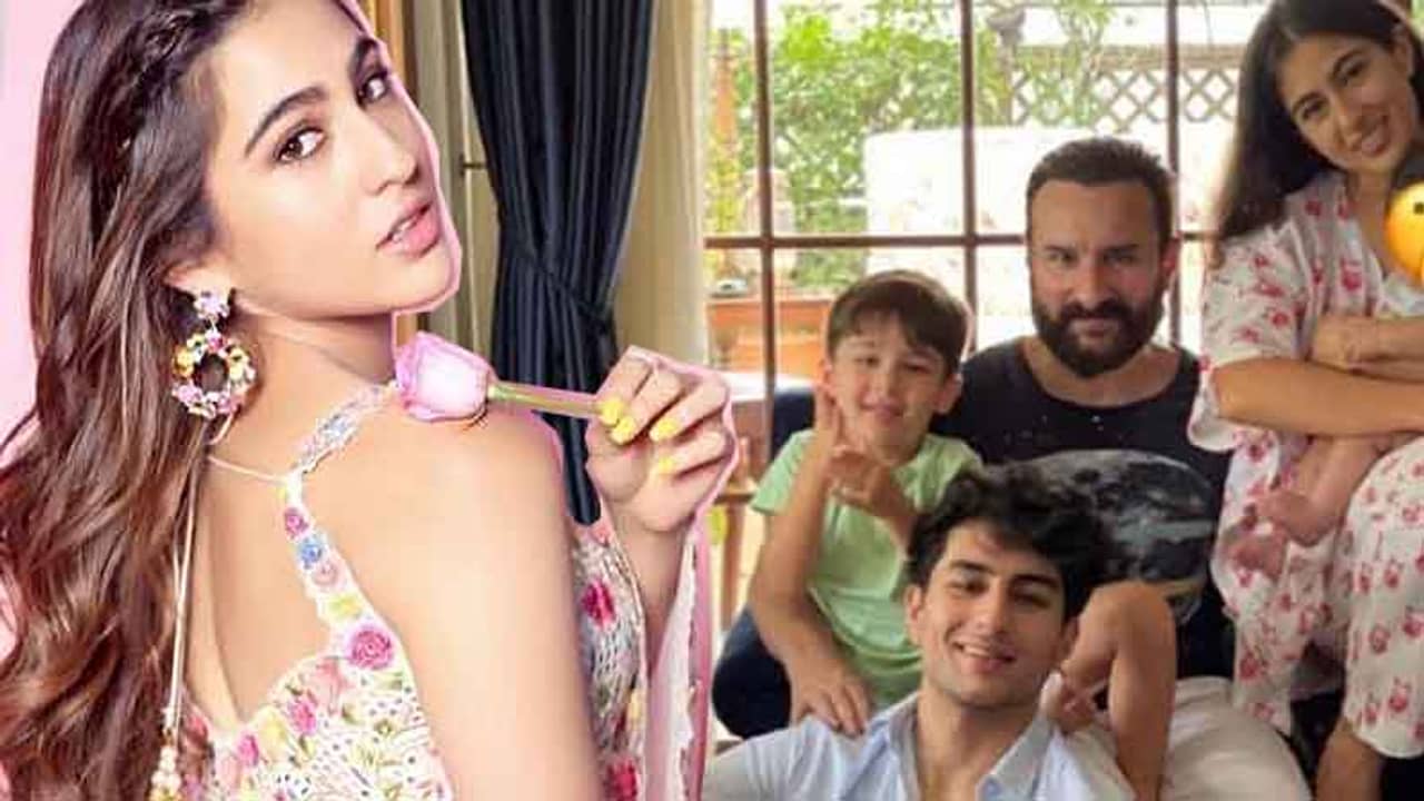 Sara Ali Khan: প্রথম একই ফ্রেমে চার সন্তানের সঙ্গে সইফ! কিন্তু সারার ছবিতে জেহর মুখে এটা কী?