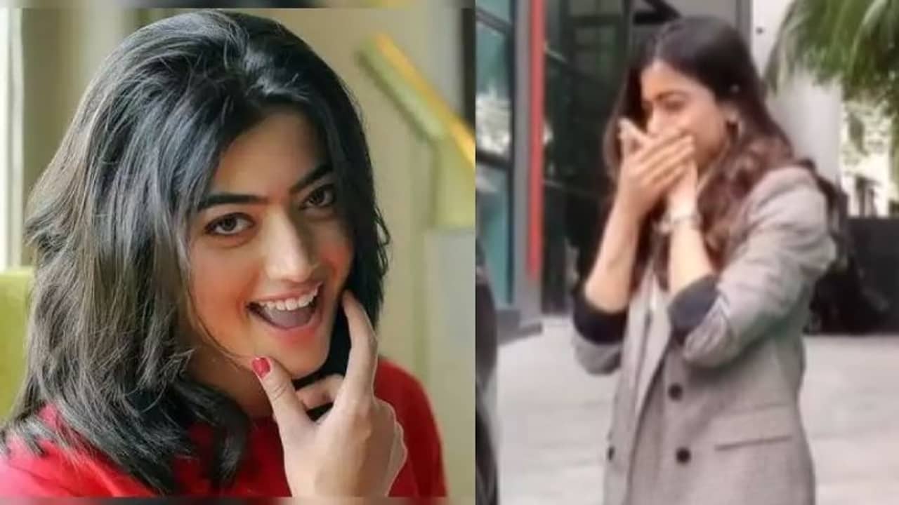 ভিডিয়ো: মাস্ক ভুলে হাত দিয়েই মুখ ঢাকার চেষ্টা, ওভার অ্যাক্টিং! ট্রোলড রশ্মিকা