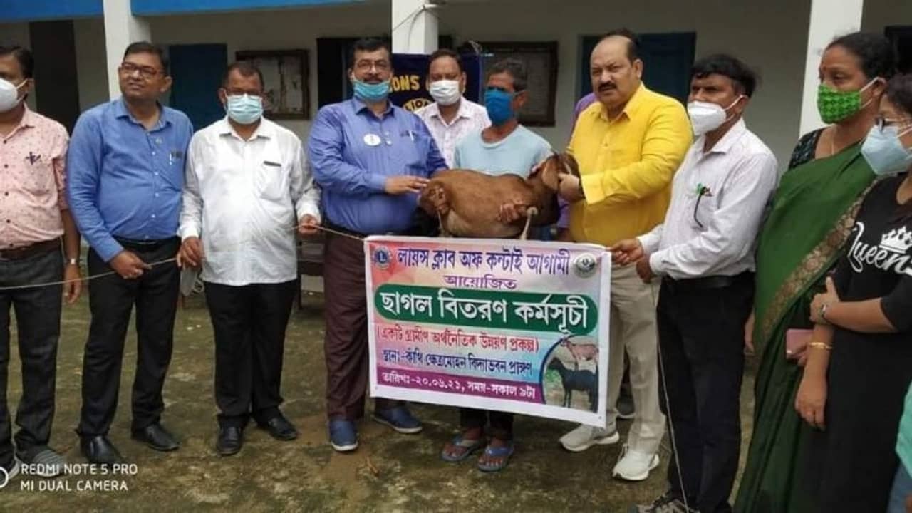 ঝড়ের অভিনব ত্রাণ: ছাগল দান