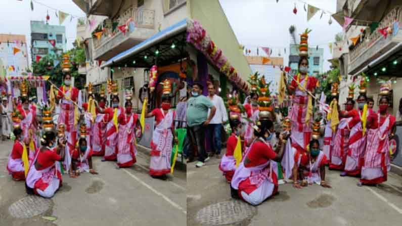 খুঁটিপুজোয় ধামসা-মাদল, দুর্গাপুজোর আগে তাহলে কি এবার দিনবদলের পালা?