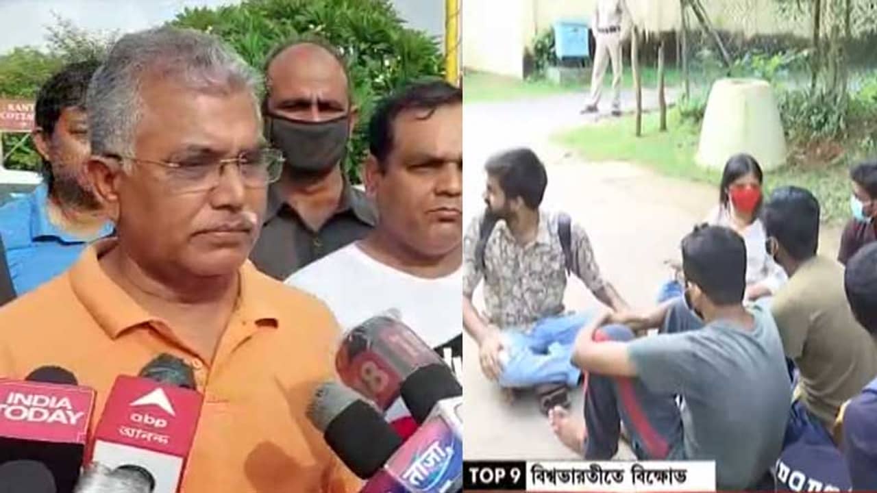 শিক্ষা প্রতিষ্ঠানটা গুন্ডামি করার জায়গা নয়, বিশ্বভারতীর ছাত্র আন্দোলন নিয়ে বিস্ফোরক দিলীপ ঘোষ