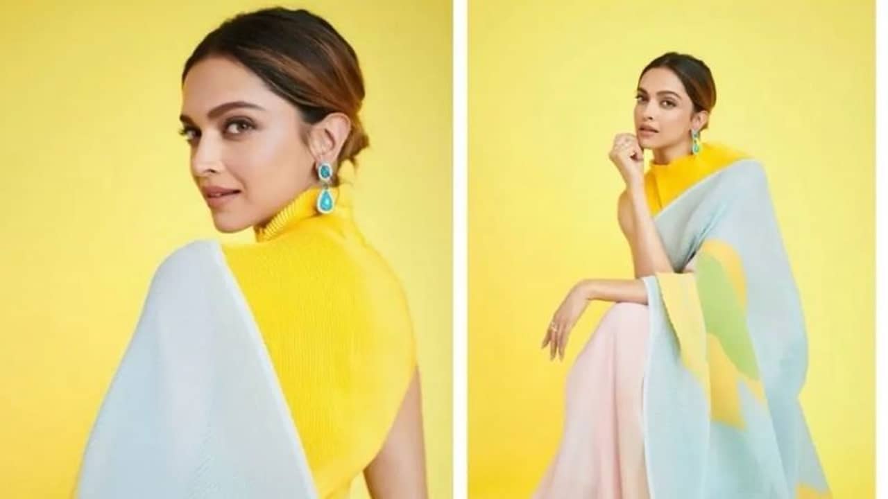Deepika Padukone Fashion: রংবেরঙের অর্গানজা শাড়িতে দীপিকা এলেন কেবিসি ১৩-তে