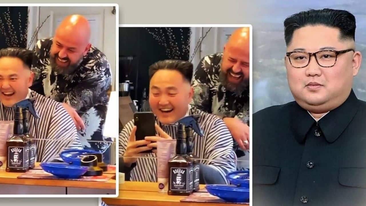 Viral Video: কিম জং উনের হেয়ারস্টাইল করলেন এই ভদ্রলোক, নাপিতের হাসি থামেই না!