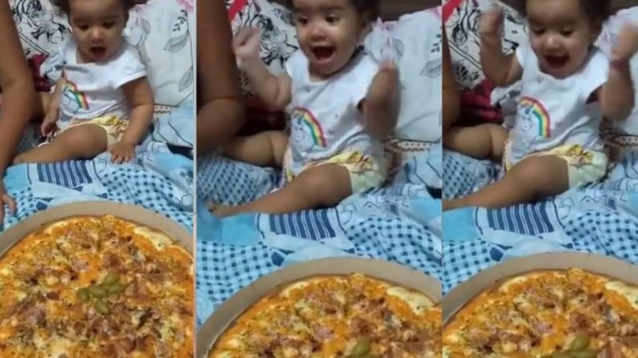 Viral Video: কত্ত বড় পিৎজা..., খুদের বাঁধ ভাঙা উচ্ছ্বাস হাসি ফোটাবে আপনার মুখেও