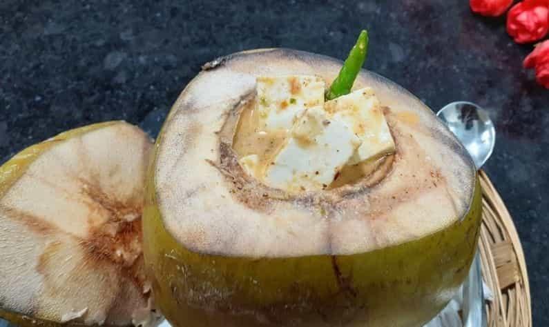 Durga Puja Special Recipe: পুজোয় আমিষ তো খাবেন, দুপুরের পাতে পড়ুক নিরামিষ ডাব পনির! Durga Puja Special Recipe: পুজোয় আমিষ তো খাবেন, দুপুরের পাতে পড়ুক নিরামিষ ডাব পনির!
