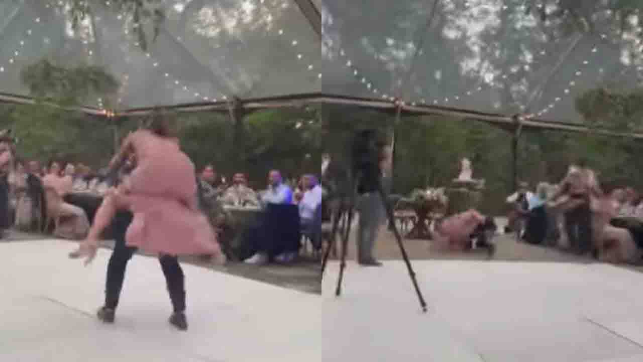 Viral Video: বিয়ের আসরে নাচতে গিয়ে হুমড়ি খেয়ে পড়ে গেলেন নবদম্পতি! ভিডিয়ো ভাইরাল হল সোশ্যাল মিডিয়ায়