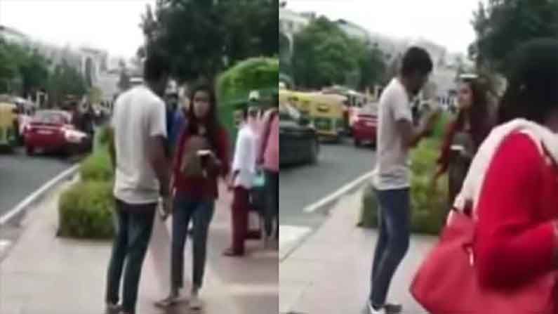 Viral Video: প্রকাশ্য রাস্তায় যুবককে চড়! তরুণীকে পাল্টা চড় মারলেন যুবকও, দেখুন ভিডিয়ো