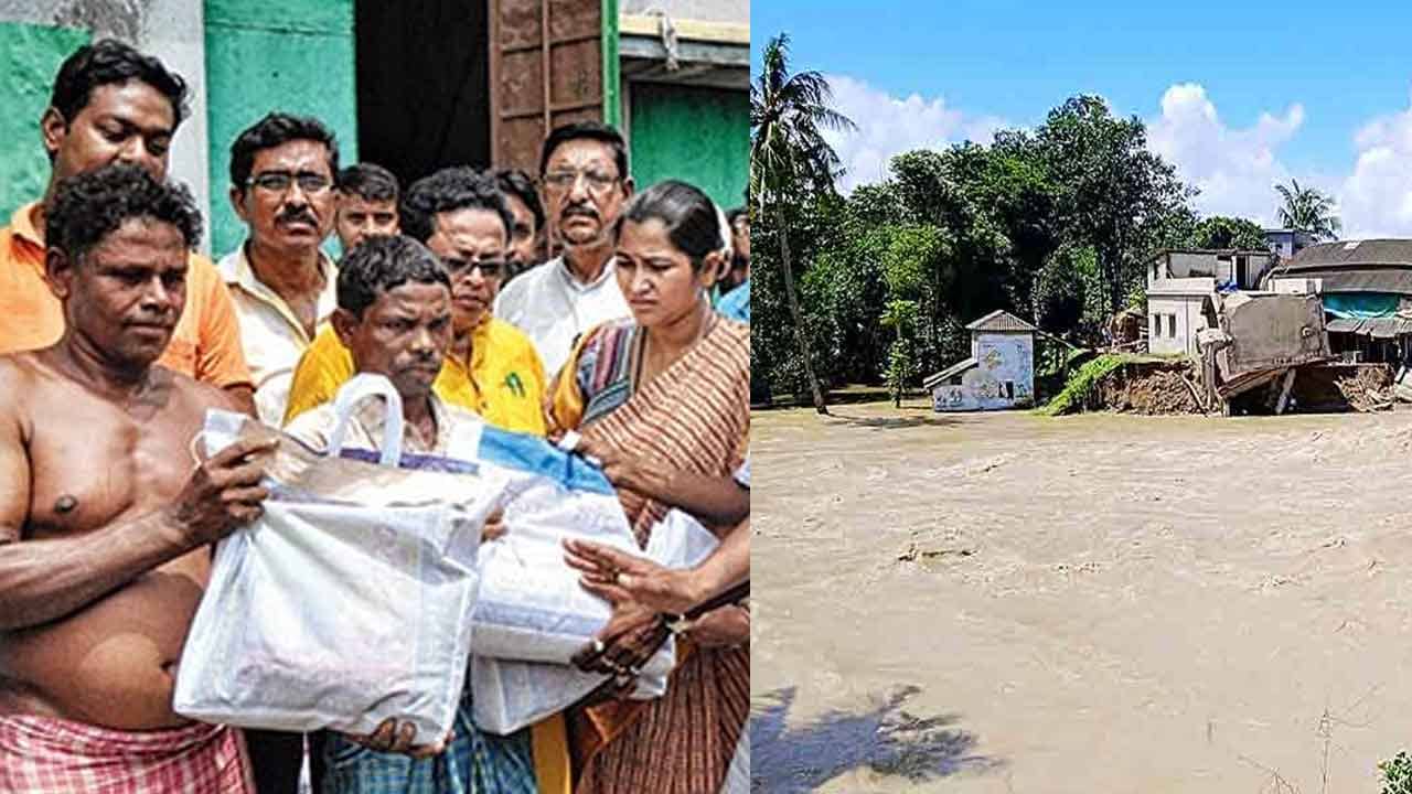 Arambag: নবমীতে ওঁদের হাতে খাবার-বস্ত্র তুলে দিলেন সাংসদ, খুশি আরামবাগের বন্যা দুর্গতরা