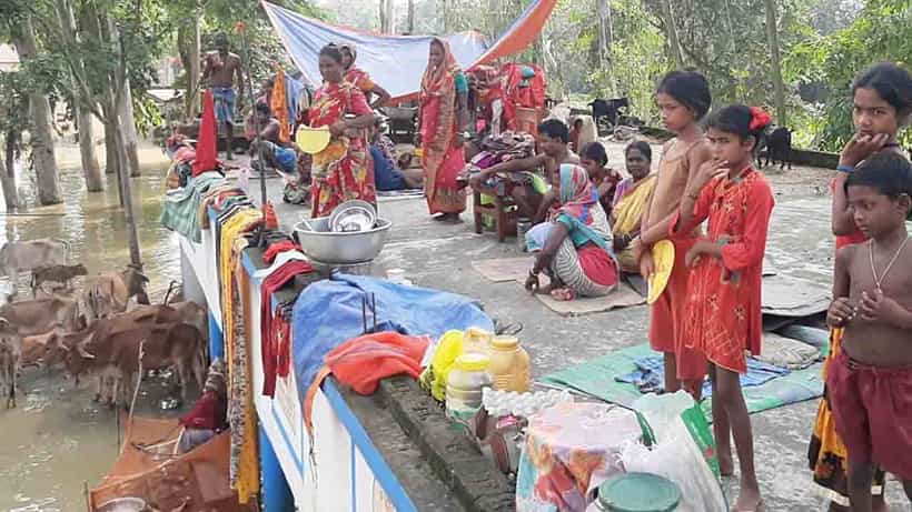 Flood in Bengal: মাথার ওপর ত্রিপলটুকুও জোটেনি, নিজেদের ঘরের শেষ রসদ দিয়েই পেট চলছে, কোথায় প্রশাসন?