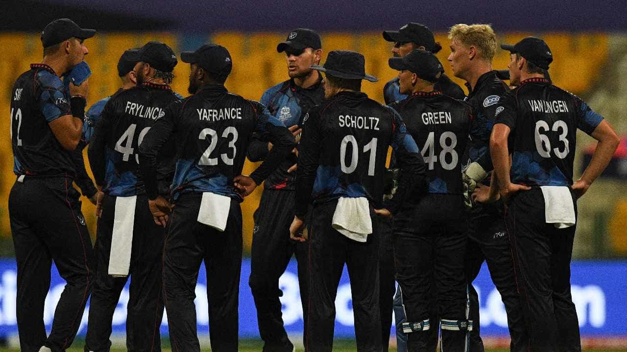 Scotland vs Namibia Match Highlights, T20 World Cup 2021: স্কটদের বিরুদ্ধে শেষ ওভারে ছয় মেরে নামিবিয়াকে জেতালেন স্মিট Scotland vs Namibia Match Highlights, T20 World Cup 2021: স্কটদের বিরুদ্ধে শেষ ওভারে ছয় মেরে নামিবিয়াকে জেতালেন স্মিট