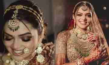 Indian Wedding: বিয়ের পোশাকে নয়া ঝলক! বার্নিশড গোল্ড লেহেঙ্গা পরে তাক লাগালেন এই নববধূ