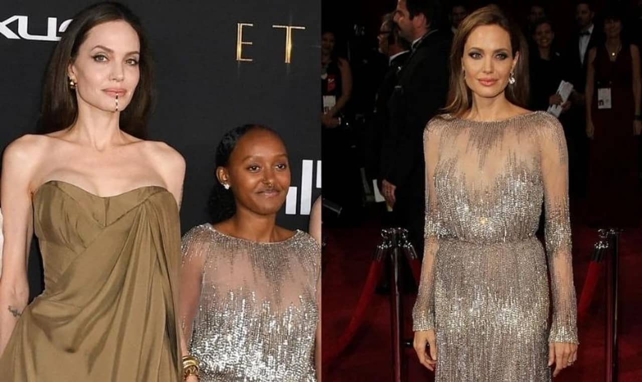 Eternals: ছবির প্রিমিয়ারে অ্যাঞ্জেলিনার পুরনো পোশাকেই নজর কাড়লেন জাহারা জোলি-পিট!