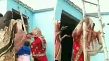 Viral Video: প্রচণ্ড রেগে শ্বশুরবাড়ির ছাদে চড়ে বসল নতুন বউ! ভিডিয়ো দেখে হতবাক নেটিজেনরা...