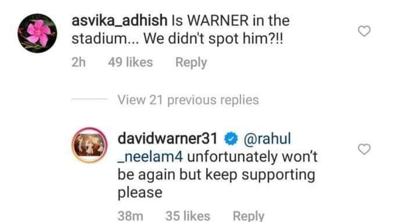 Warner reply