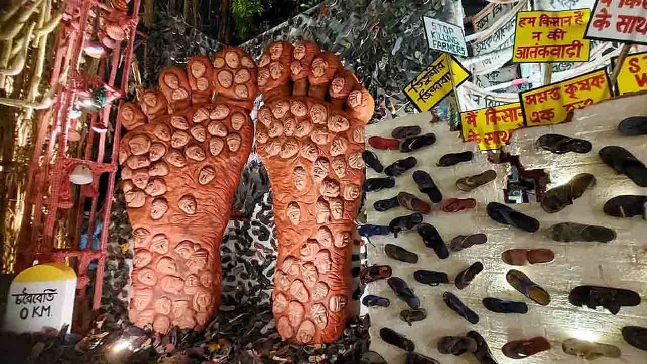 Durga Puja 2021: শেষবেলায় স্বস্তিতে দমদম পার্কে জুতোর সাজের প্যান্ডেল! এখনই পদক্ষেপ নয়, জানাল হাইকোর্ট