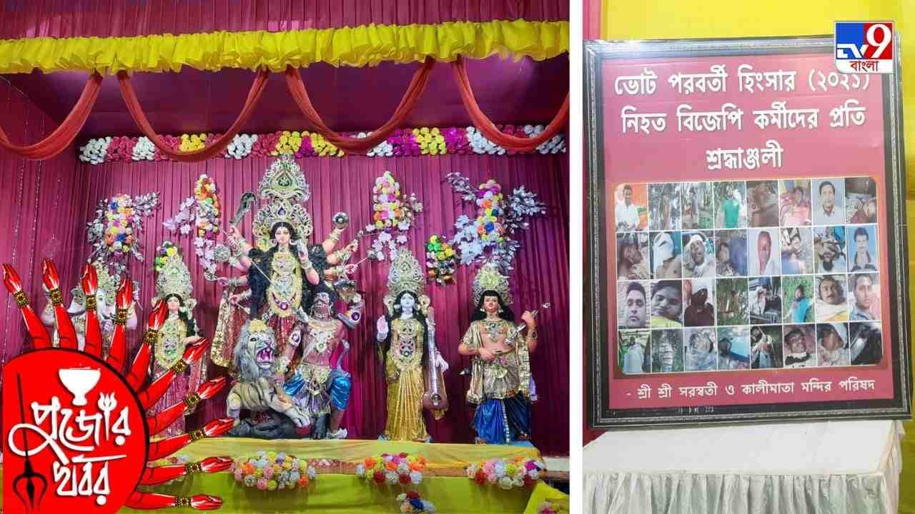Durga Puja 2021: 'বেঁচে থাকলে ওঁর দ্বিতীয় পুজো হত', কলকাতার এই পুজোর থিম 'ভোট পরবর্তী হিংসা'!