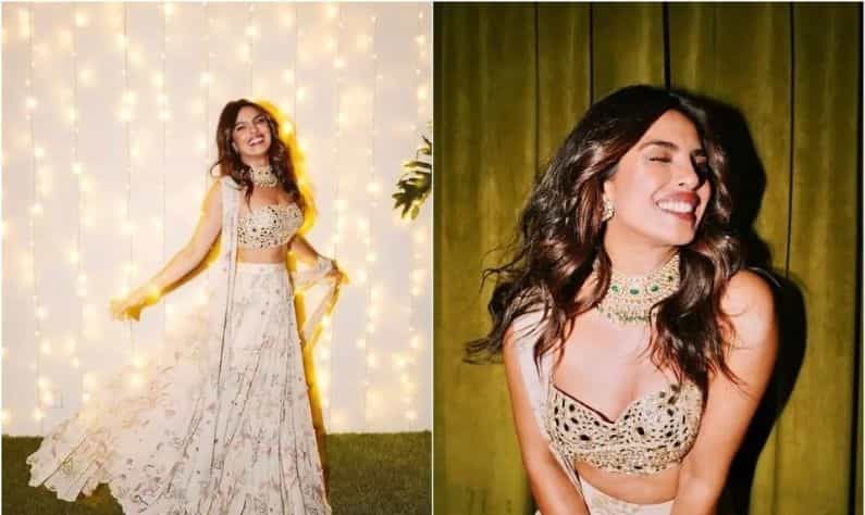 Diwali 2021: দিওয়ালি লুকে নজর কাড়লেন প্রিয়াঙ্কা! ফ্লোরাল লেহেঙ্গা ও মিরর-যুক্ত ব্লাউজের দাম কত জানেন?