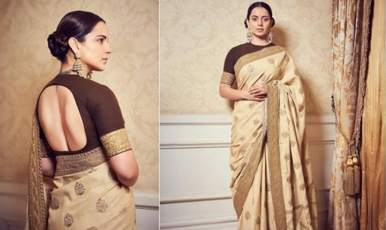 Kangana Ranaut: পদ্মশ্রী সম্মানে ভূষিত কঙ্গনা রানাওয়াত! সব্যসাচীর অসাধারণ শাড়িতে অভিভূত নেটিজ়েনরা