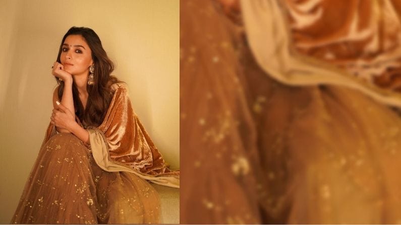 কানে বড় দুল, খোলা চুলে আলিয়ার লুক চোখ ধাঁধিয়েছে নেটিজেনের। আলিয়ার স্টাইলিস্ট ওমি প্যাটেল।