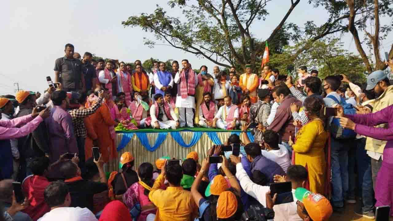 Suvendu Adhikari:  BJP protest in Singur