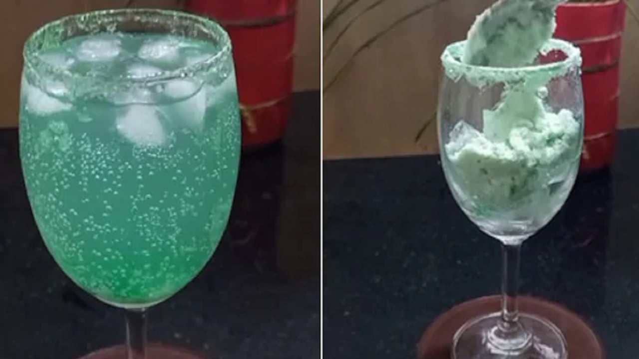 Viral Video: ম্যাঙ্গো টফি দিয়েই এই বিশেষ সবুজ পানীয় বানালেন ফুড ব্লগার, কিন্তু নেটপাড়া করল হুঁশিয়ার!