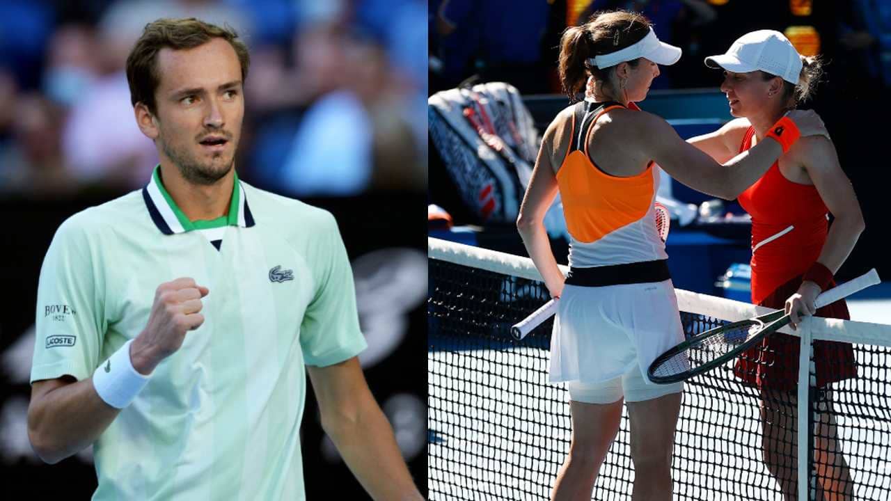 Australian Open 2022: হালেপ ছিটকে গেলেন, লড়াই করে শেষ আটে মেদভেদেভ