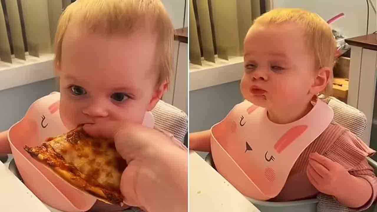 Viral video: প্রথমবার পিৎজায় কামড়! স্বাদ পেয়ে একরত্তির অভিব্যক্তি দেখে মুগ্ধ নেটপাড়া, দেখুন ভাইরাল ভিডিয়ো