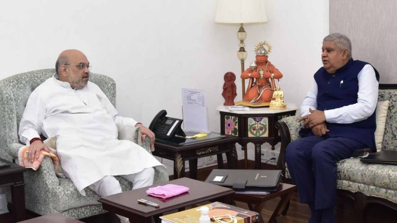 Amit Shah-Dhankhar meet: বগটুই নিয়ে তোলপাড় রাজ্য, অমিত শাহের সঙ্গে দেখা করলেন রাজ্যপাল