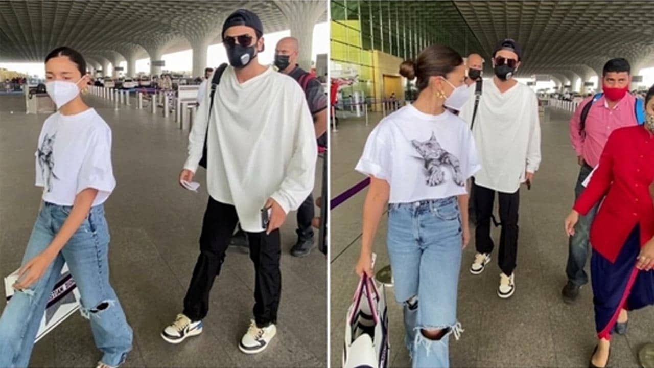Alia Bhatt-Ranbir Kapoor-Brahmastra: মুম্বই বিমানবন্দরে আলিয়া-রণবীর, কোথায় চললেন টিনসেল টাউনের হট জুটি!