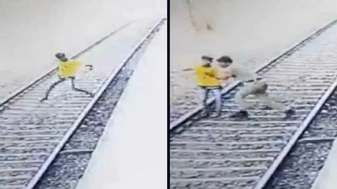 Viral Video: ট্রেনের সামনে ঝাঁপ! জীবন বাজি রেখে তরুণকে উদ্ধার করলেন