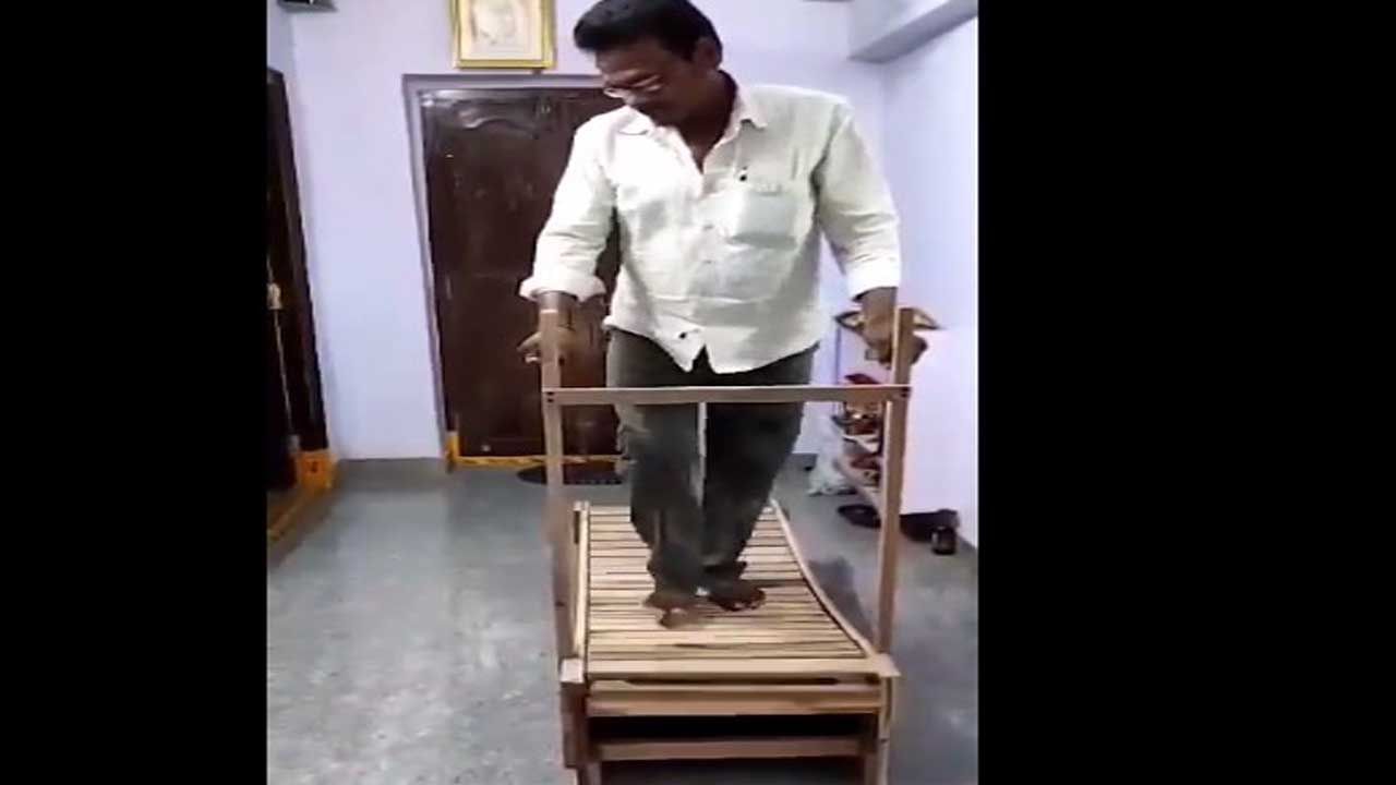 wooden treadmill
