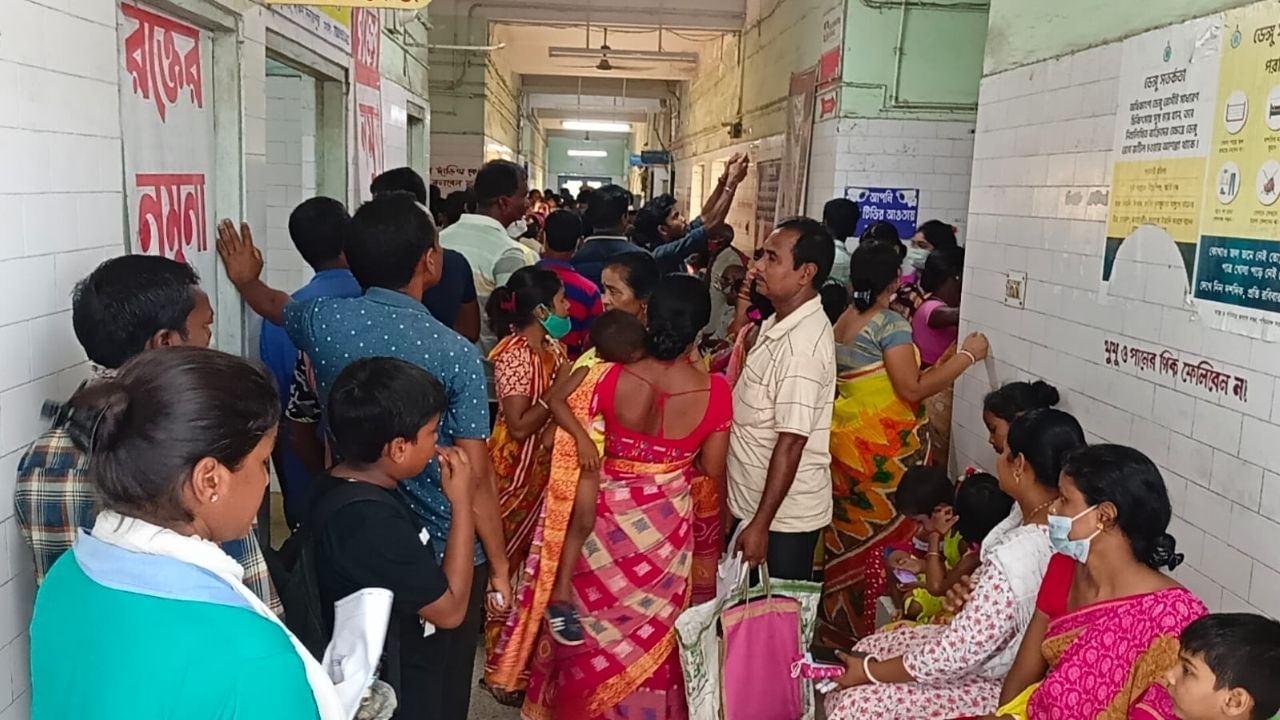 Balurghat Hospital: ঘণ্টার পর ঘণ্টা লাইনে দাঁড়িয়ে রোগীরা শুনলেন, 'ডাক্তার চা খেতে গিয়েছেন'