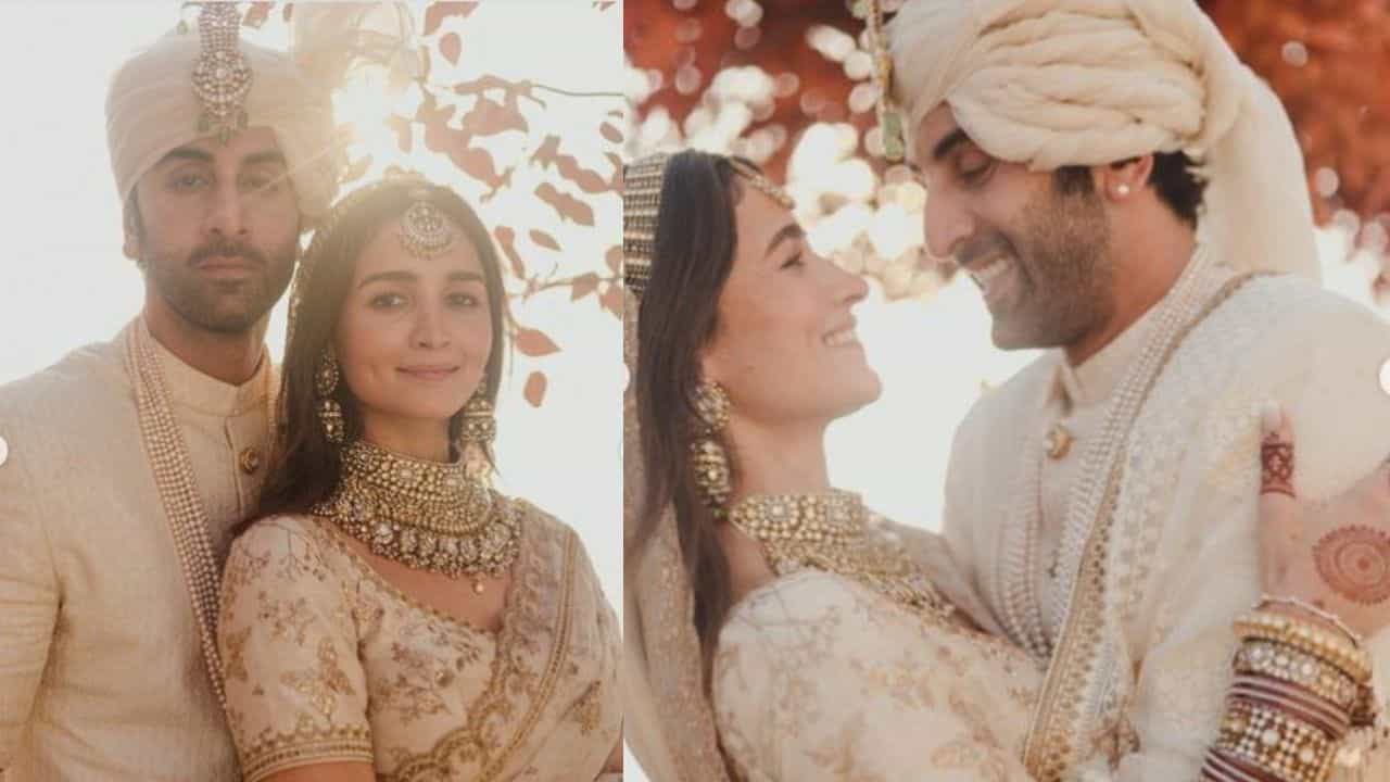 Ranbir Kapoor-Alia Bhatt Wedding: লাল বেনারসি নয়, ব্য়তিক্রমী সাজে বিয়ে সারলেন আলিয়া! দেখুন ছবিতে... Ranbir Kapoor-Alia Bhatt Wedding: লাল বেনারসি নয়, ব্য়তিক্রমী সাজে বিয়ে সারলেন আলিয়া! দেখুন ছবিতে...