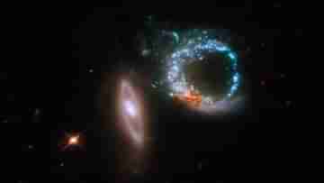Pair of Interacting Galaxies: মহাকাশে জ্বলজ্বল করছে ১০ সংখ্যা, একজোড়া ছায়াপথের ছবি দেখে মুগ্ধ নেট দুনিয়া