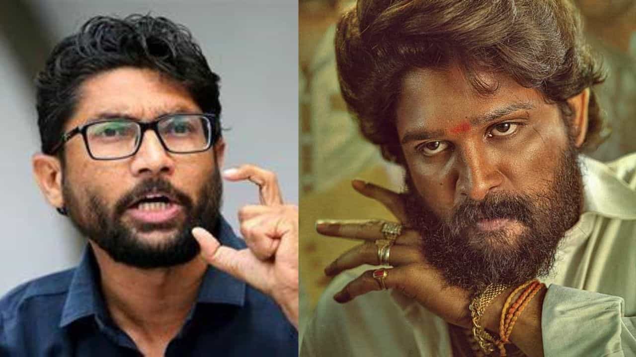 Jignesh Mevani's Pushpa Move: ভাইরাল ভিডিয়ো: ‘ঝুকেগা নেহি…’, পুলিশের জিপে বসেই 'পুষ্পার' ভঙ্গিমায় জিগ্নেশের কড়া বার্তা