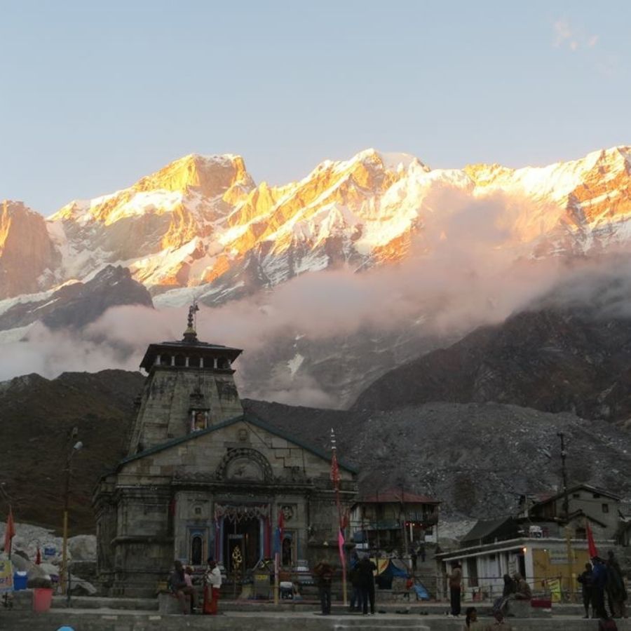 Every year, the path of the four dhams located in the inaccessible highlands is opened for the pilgrims at certain times.  These four dhams are in the lap of the Himalayas - Jamunotri, Gangotri, Kedarnath and Badrinath.