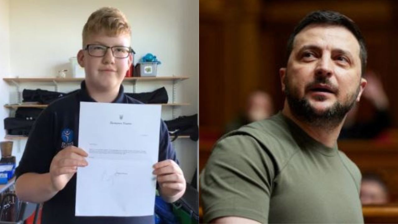 UK Boy Writes To Zelenskyy : যুদ্ধের মাঝে এক টুকরো অক্সিজেন! জ়েলেনস্কিকে হাতে লেখা চিঠিতে পাশে থাকার বার্তা ব্রিটেনের খুদের