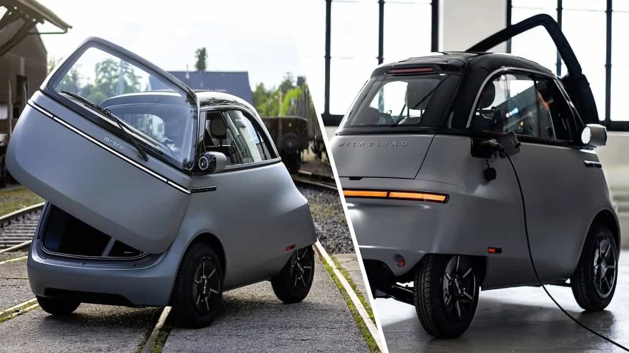 Tata Nano-র থেকে ছোট ইলেকট্রিক গাড়ি Microlino, এঁদো গলিতে নির্ঝঞ্ঝাটে যাতায়াত, একচার্জে এক সপ্তাহের ব্যাটারি ব্যাকআপ Tata Nano-র থেকে ছোট ইলেকট্রিক গাড়ি Microlino, এঁদো গলিতে নির্ঝঞ্ঝাটে যাতায়াত, একচার্জে এক সপ্তাহের ব্যাটারি ব্যাকআপ